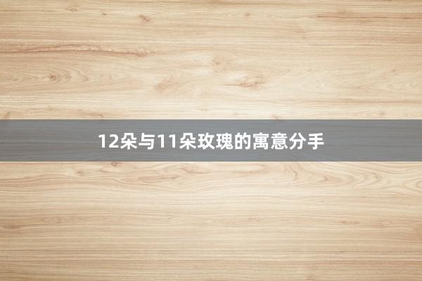 12朵与11朵玫瑰的寓意分手